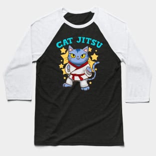 MMA Karate Cat Kitten Martial Arts Jujutsu Baseball T-Shirt